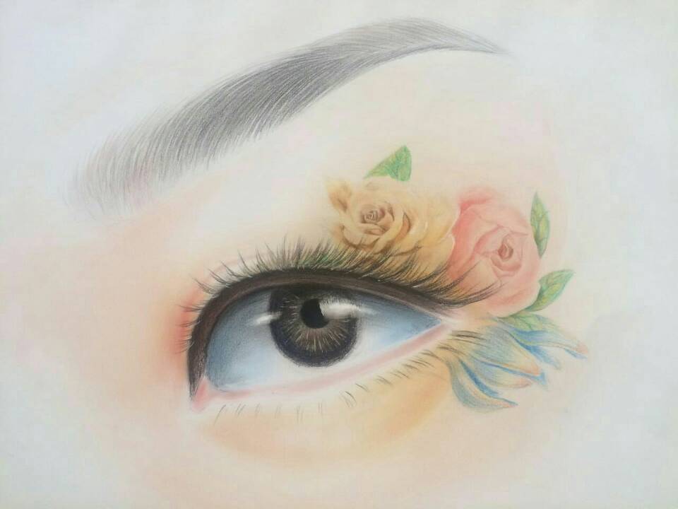 美妆素描作品